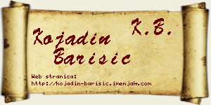 Kojadin Barišić vizit kartica